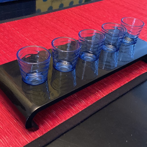 Shot Tray and Glasses or Candleholders - Picture 2 of 4